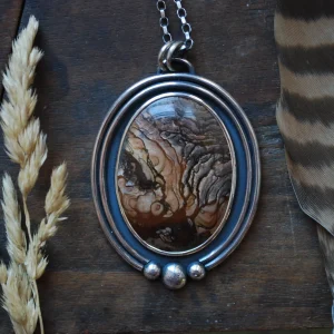 Pendentif Jaspe Deschutes en argent 925, sterling silver