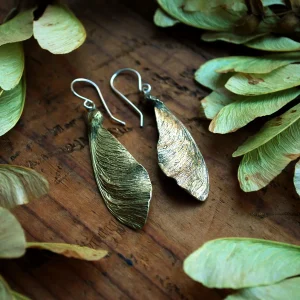 Boucles d'oreilles samares en laiton crochets argent