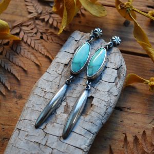 Boucles d’oreilles en argent et variscite Carmel Mountain